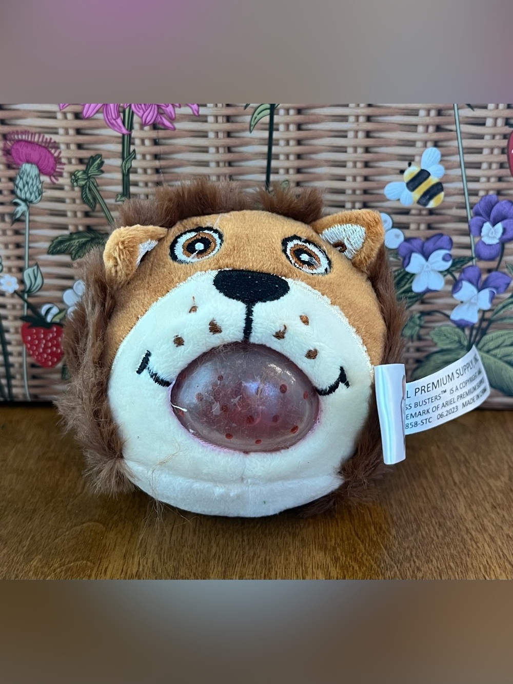 Stress Busters Lion Plush Stress Ball New in Package